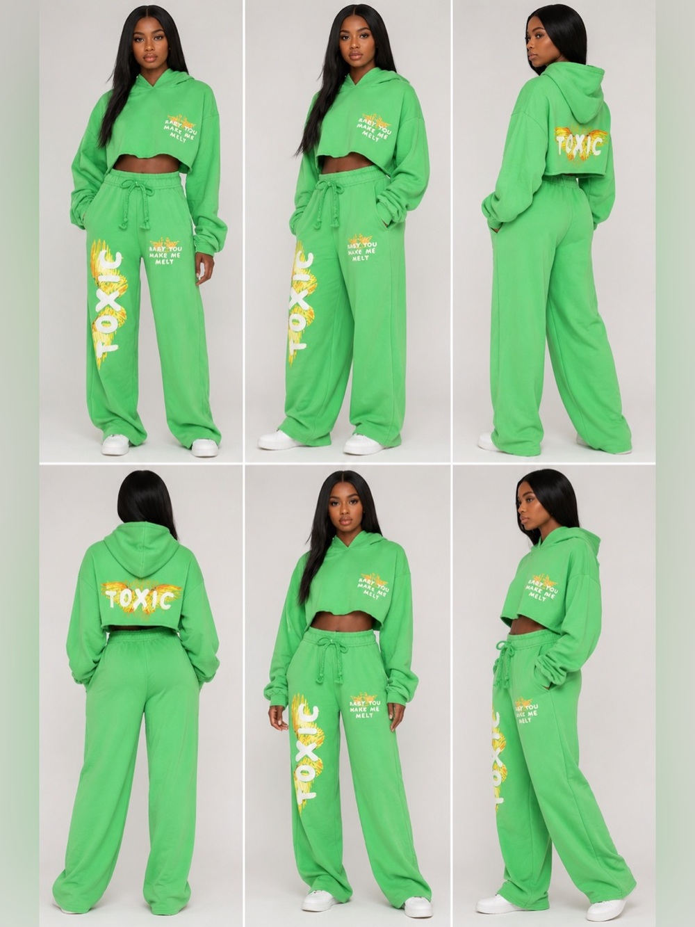 BOYS LIE SZ SM TWO PEICE TOXIC LOVE GREEN